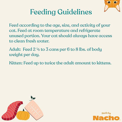 Made by Nacho Flaked Filets Recipe in Bone Broth, Grain-Free Chef's Selects Wet Food for Cats Balanced Diet in Naturally Hydrating Pumpkin-Infused Broth (3.0 oz (Pack of 12), Tuna & Mackerel)