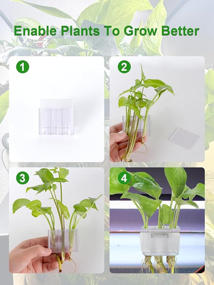 3 Holes Upgraded Aquatic Plant Cup Aquarium Plant Holder for Tank, Hanging Aquarium Plant Holder, Aquarium Aquatic Plant Cultivation, Aquarium Plant Decoration - 2 Pcs White