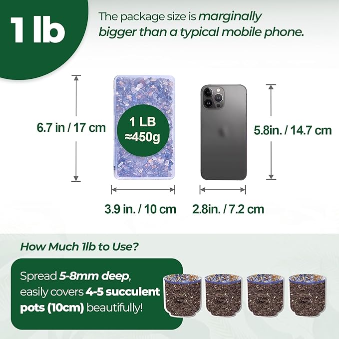 T4U Crystal Chips Tumbled Polished Natural Agate Gravel Stones 1LB - Decorative Pebbles Bulk, Mini Polished Rocks Pieces for Crafts, Vases Filler, Succulent Plants, Aquarium Gravel Rocks