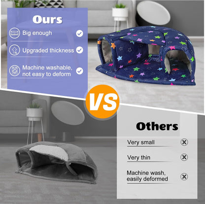 Unicorn Catcher Large Cozy Pet Bed & Tunnel - Warm & Washable, Suitable for Hamster, Chinchilla, Bunny