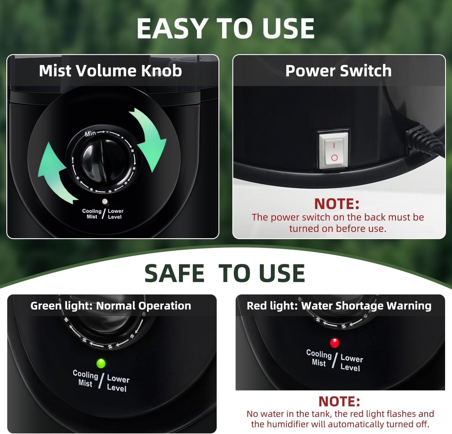 Coospider 3.8L Reptile Fogger Mister, Quiet Reptile Humidifier for Reptiles Tank, Terrarium Humidifiers with Extended Tube, Automatic Reptile Misting System for Reptiles Amphibians Herps Vivarium