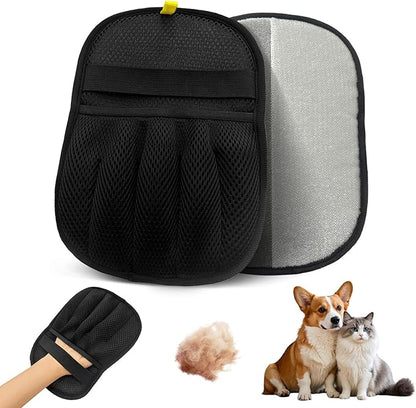Pet Hair Removal Glove for Cats and Dogs,Reusable Electrostatic Five-Finger Pet Hair Remover Tools,Durable Pet Hair Gloves with Magic Brush for Cat Dog Grooming Clothes Couch Carpet Car Seat Furniture