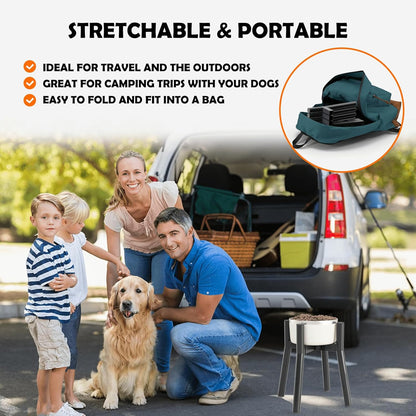 Elevated Dog Bowl Stand for Large Dogs, Adjustable Width 7-10.6, 11" Tall Dog Food Water Stand, Bowl Not Included