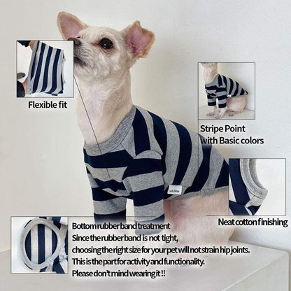 Dog Cotton Shirts for Small and Large Dogs Rugby Striped T-Shirts Soft Breathable Dog Shirt pet Clothes (3X-Large, Pink/Gray)