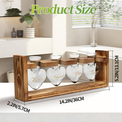 Plants Propagation Stations Plant Terrarium Kit for Bathroom Glass Planters for Indoor Plants Bathroom Decor Accessories - Relax Soak Unwind Breathe