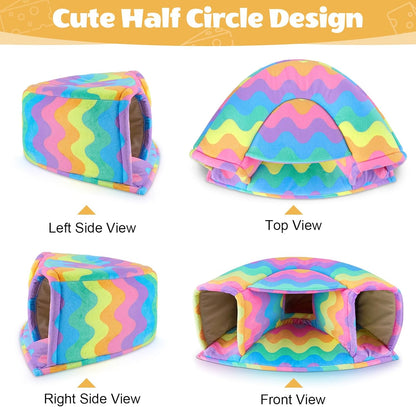 Unicorn Catcher Guinea Pig Hideout - Large Cozy Bed, Warm House, Washable Tunnel Accessories for Small Pets: Hamster, Chinchilla, Bunny
