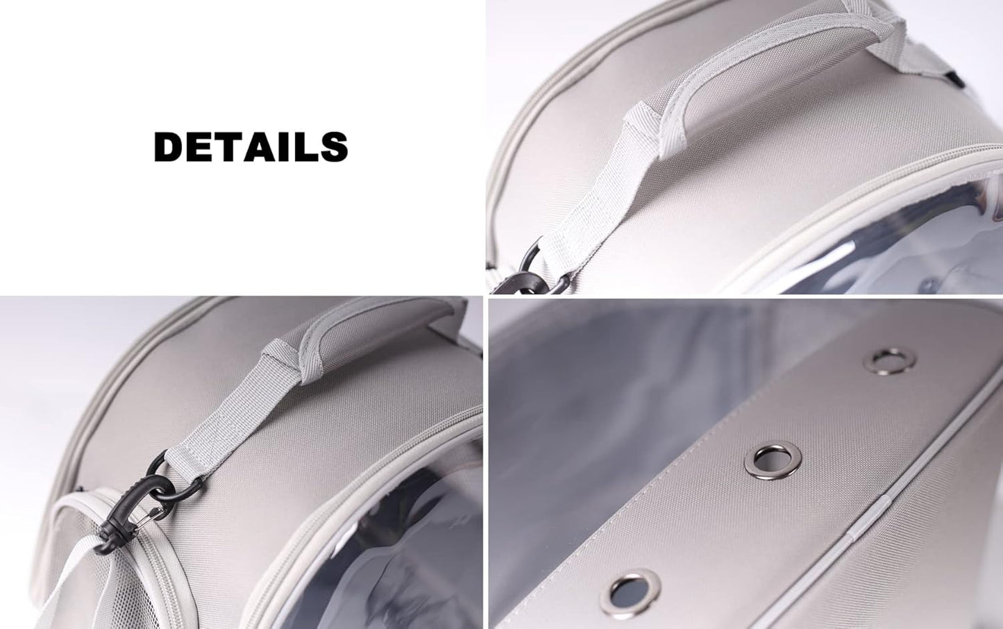 Guinea Pig Carrier Backpack, Clear Bubble Window Backpack for Guinea Pig, Bunny Rat Bird (Grey, Carrier)