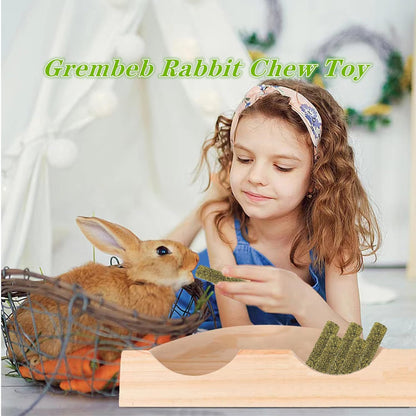 Rabbit Toys,Timothy Hay Stick for Guinea Pig Toy Bunny Chew Toys for Teeth Grinding Hamster Alfalfa Bite Treat Rabbit Molar Food Snack for Pet Rat Chinchilla Squirrel Gerbil-58PCS