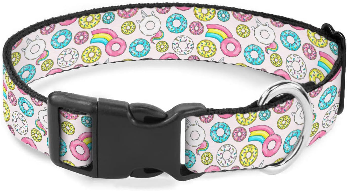 Colorful Donuts Dog Collar Pet Neck Strap for Small Medium Large Dogs Soft Adjustable Buckle