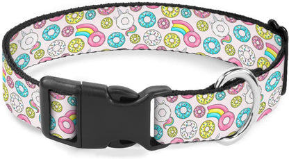Colorful Donuts Dog Collar Pet Neck Strap for Small Medium Large Dogs Soft Adjustable Buckle