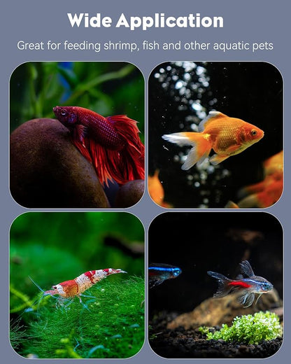 Pawfly Shrimp Feeding Dish with Suction Cup, Clear Acrylic Aquarium Shrimp Feeder Dish, Fish Feeding Tray for Freshwater and Saltwater Tanks