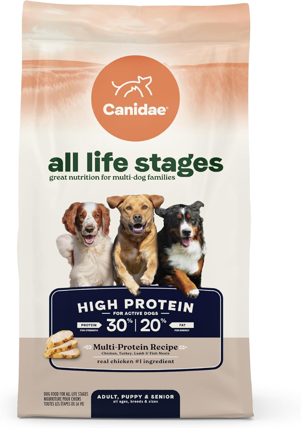 Canidae All Life Stages High Protein Dry Dog Food, Multi-Protein Recipe, 4 lbs.