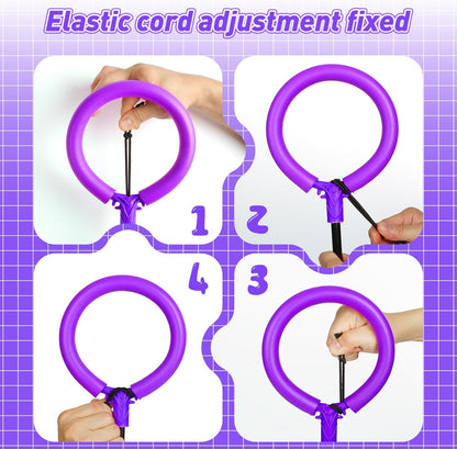 Flooyes Skip Ball for Kids, Ankle Skip Ball Toy with Counter, Timer and Cal Calculator, Girl Birthday Gifts for Age 6 7 8 9 10+, Rechargeable Colorful Flash Wheel Skip Ball for Girls Women