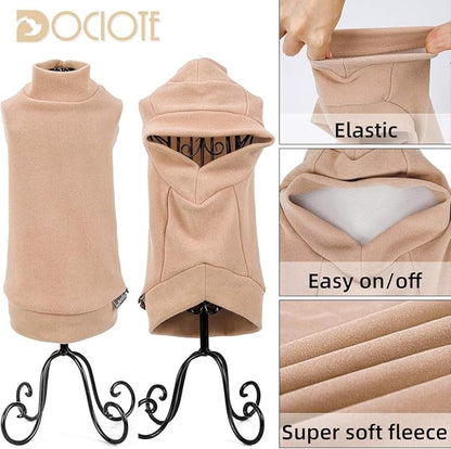 Small Dogs Fleece Dog Sweatshirt - Cold Weather Hoodies Spring Soft Vest Thickening Warm Cat Sweater Puppy Clothes Sweater Winter Sweatshirt Pet Pajamas for Small Dog Cat Puppy