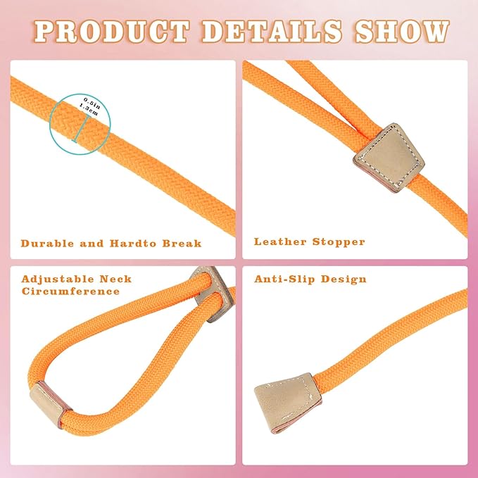 Mini Pig Harness & Leash, Adjustable 8 Feet Long Rope for Small to Medium Pet Pigs