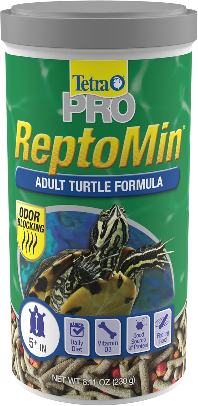 Tetra TetraFauna PRO ReptoMin Pro Sticks Adult Turtle Formula Daily Diet for Aquatic Turtles, 8.11 oz
