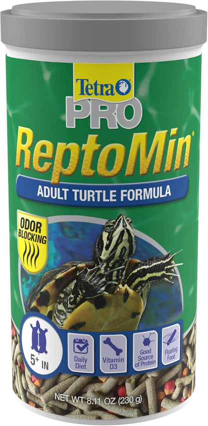 Tetra TetraFauna PRO ReptoMin Pro Sticks Adult Turtle Formula Daily Diet for Aquatic Turtles, 8.11 oz