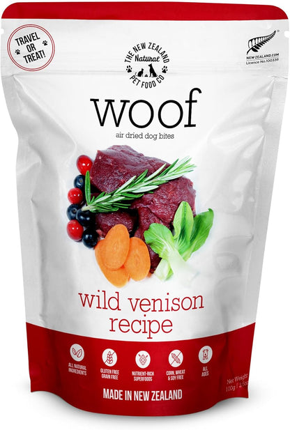 The New Zealand Natural Pet Food Co Wild Venison - Air Dried, Toppers, High Protein, Natural Limited Ingredient Recipe Dry Dog Food - 3.5 oz