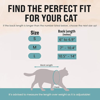 KittyCraft Cat Recovery Suit - Strangle-Proof Post Surgery Cat Onesie, Cat Post-Surgery Suit (Large, Pink)