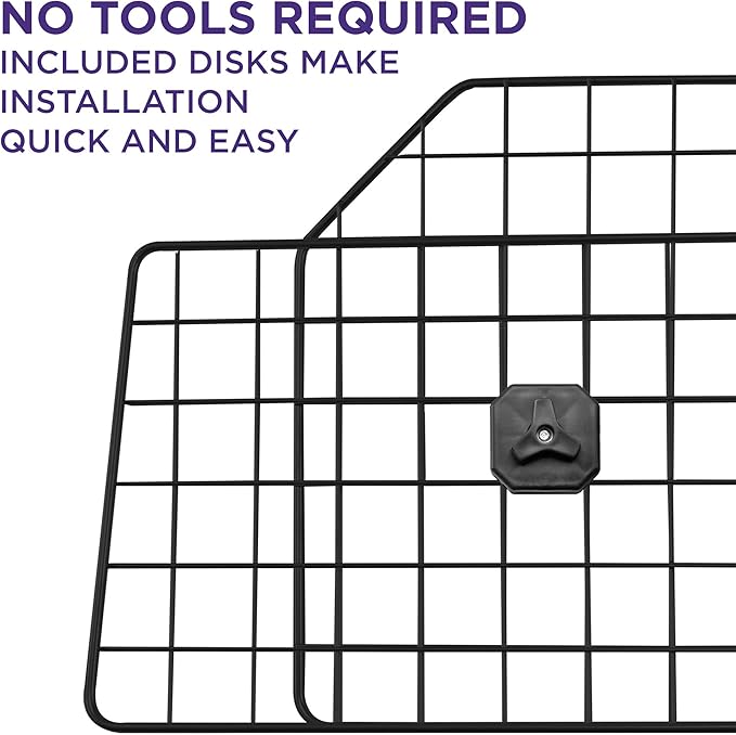 Pawple Dog Car Barrier for SUV's, Cars, Vehicles, & Trucks, Adjustable Large Pet Divider, Heavy-Duty Wire Mesh- Universal Fit