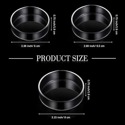 Patelai 3 Pieces Aquarium Shrimp Feeding Dish Clear Glass Fish Tank Feeding Bowl Food Bowl Freshwater Tray Feeder, 60mm, 65mm, 80mm