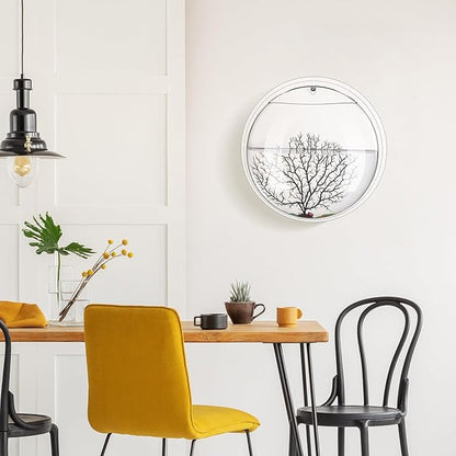 2 Pcs Hanging Wall 1 Gallon Fish Bowls Acrylic Clear Wall Fish Tank for Beta Aquariums Mounted Plant Bubbl Ecosphere Decor