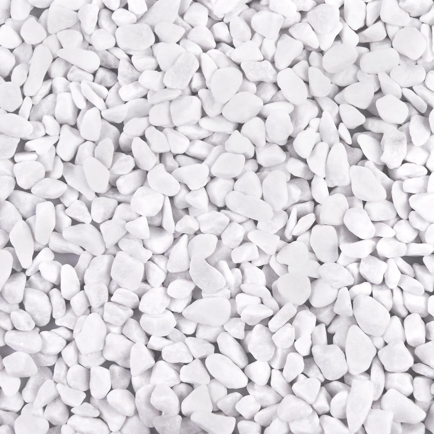 5lb River Rocks Polished Silica Gravel for Plants Garden, Decorative Pebbles Ideal for Fish Tank, Vases, Succulents, Crafting, Home Decor and Garden Landscaping, Snow White(0.2-0.3”)