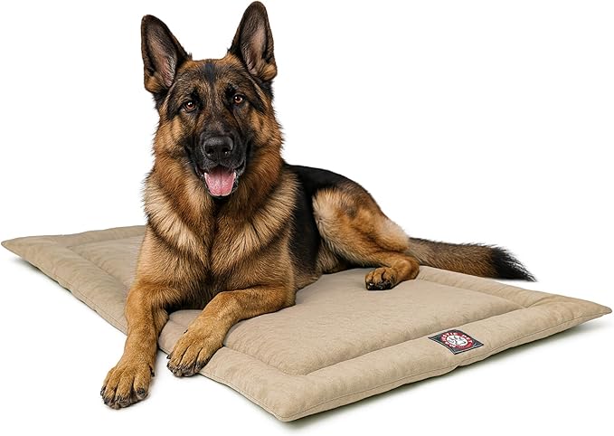 Majestic Pet Orthopedic Memory Foam Dog Crate Mat - Plush Pet Bed Pad for Crates & Kennels | USA Crafted | 48"x30" Villa Pearl