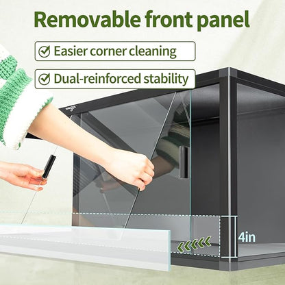 50 Gallon Reptile Tank, Large Terrarium for Bearded Dragons, Snakes, Leopard Geckos, Sliding Door & Top Ventilation, 36" x 18" x 18" Easy-to-Maintain Reptile Enclosure