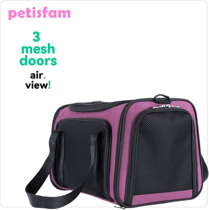 petisfam Easy Load Pet Carrier for Medium Cats and Small Dogs
