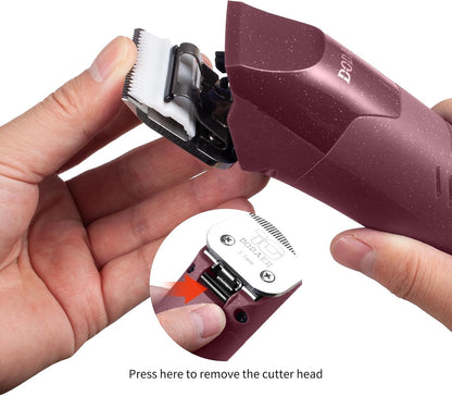 Professional Dog Grooming Electric Corded Clipper Super 2-Speed,Low Noise,Cool & Quiet Running Design for Thick Heavy Coats,Dogs,Cats and Other Animal (Brown)