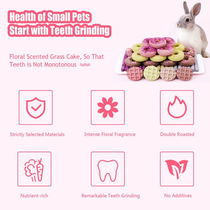 Dbeans Flourishing Rabbit Chew Toys 20PCS, Various Tastes, Rabbit Treats and Toys for Bunnies and Guinea Pigs, Promotes Dental Care and Digestion