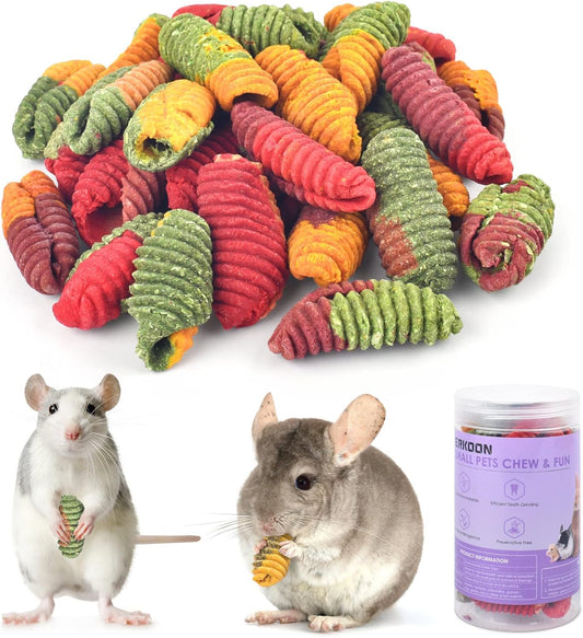 ERKOON Chinchilla Treats, Timothy Grass Chew Toys for Teeth for Rabbit Guinea Pig Gerbil Rat Dwarf Hamster (Treats)