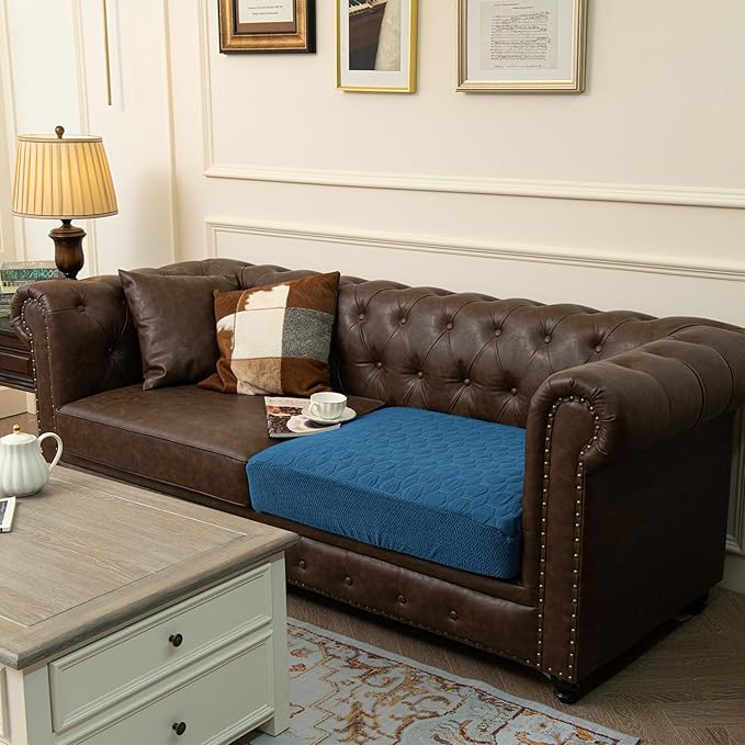 Nanbowang Waterproof Dog Bed Cover - Washable, Quilted Pet Pillow Replacement - Easy to Remove Hair - Lovely Puppy Cover for Dog/Cat 44x54x6