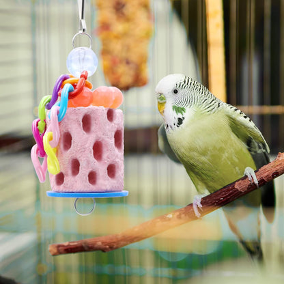 Bird Beak Grinding Parakeet Treats Bird Calcium Chewing Toy for Budgies Parakeet Cockatiel Conure Hamster (Random Color) (Small (1 pc))