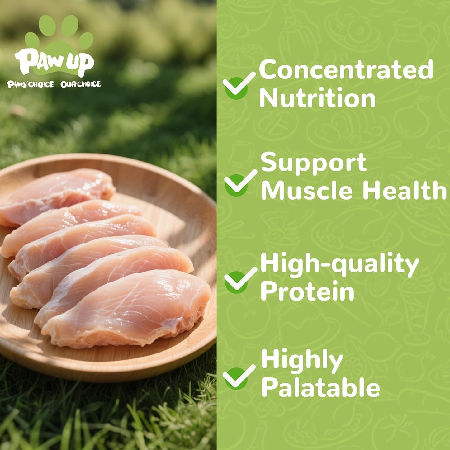 PAWUP Freeze Dried Chicken for Dogs Cats, High Protein Raw Dog Food Topper, Single Fresh Ingredient Treats, 4.6oz, Rawhide Free