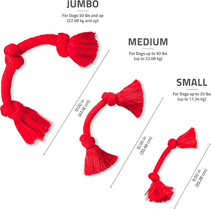 Playology Dog Toys | Dri-Tech Rope Toy Tug of War Rope for Aggressive Chewers | Medium Beef Scented Toy - Easy to Clean and Made from Non Toxic Materials