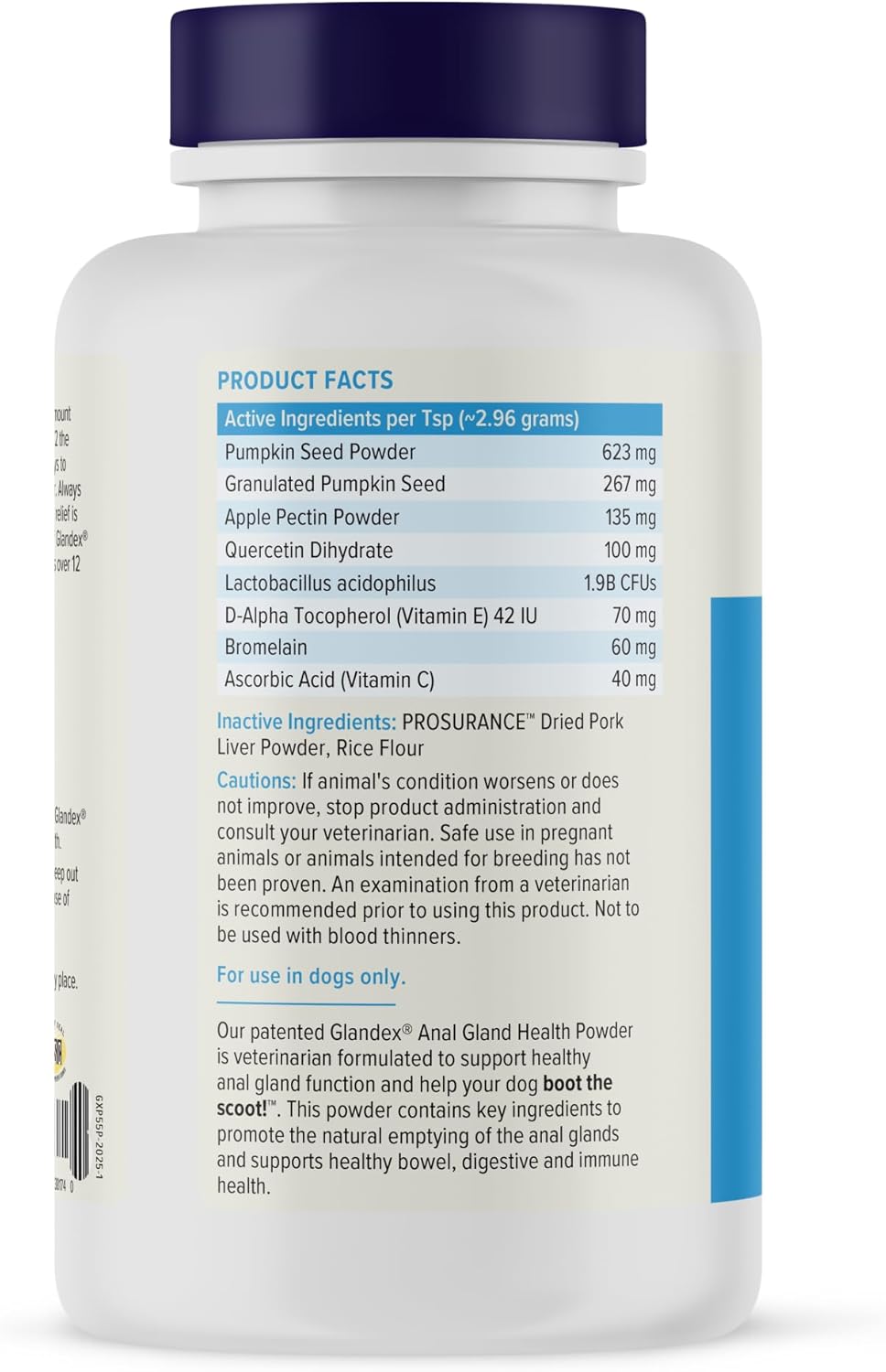 Vetnique Glandex Dog Fiber Supplement Powder for Anal Glands with Pumpkin, Digestive Enzymes & Probiotics - Vet Recommended (Regular or Advanced Strength) - Boot The Scoot (5.5 oz, Pork Liver)