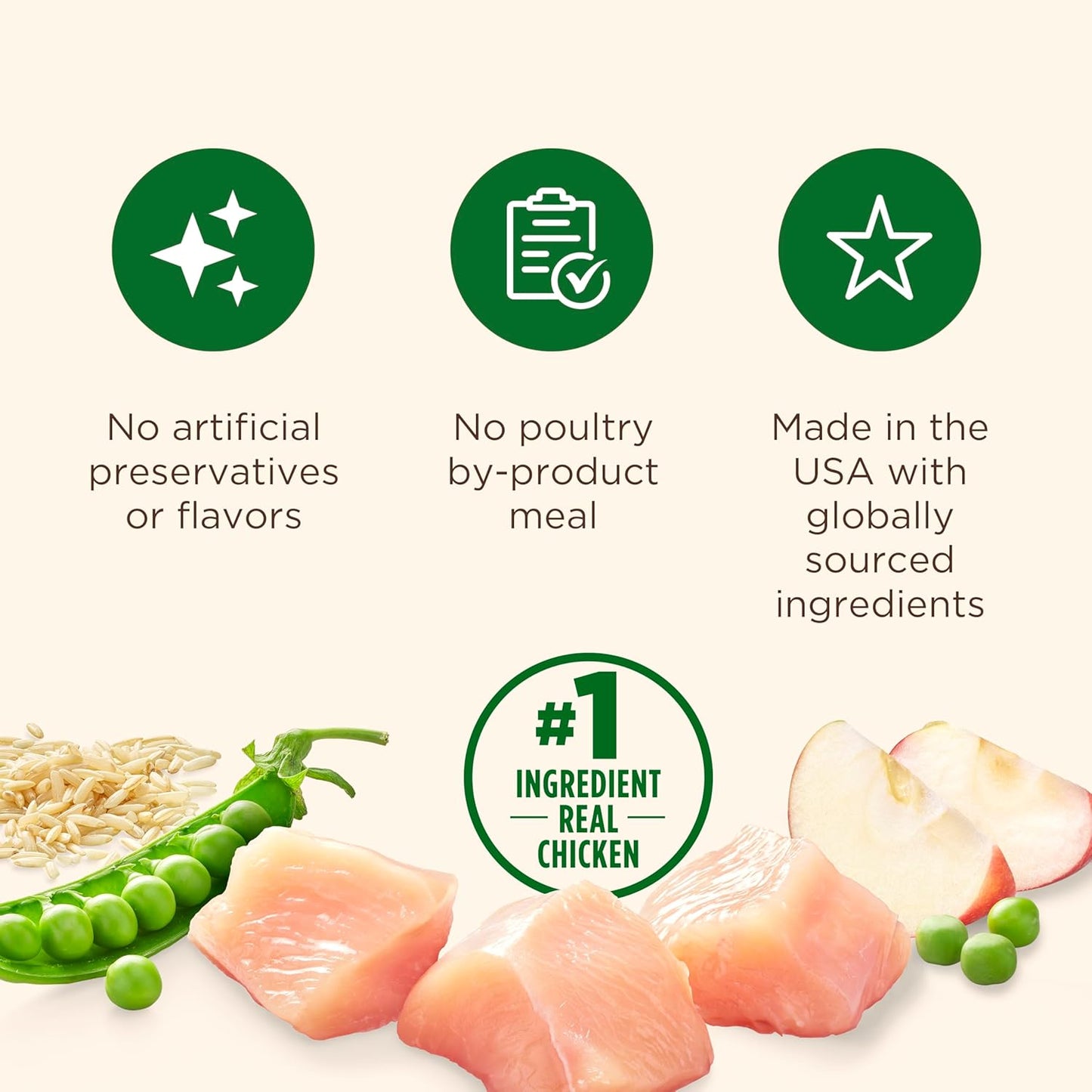 Nutrish Premium Paté Wet Dog Food, Real Chicken & Apple Recipe Whole Health Blend, 13 oz. Can, 12 Count (Rachael Ray)