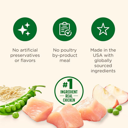 Nutrish Premium Paté Wet Dog Food, Real Chicken & Apple Recipe Whole Health Blend, 13 oz. Can, 12 Count (Rachael Ray)