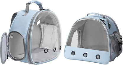 Bearded Dragon & Lizard Carrier - Portable Travel Carrier for Hedgehog, Rat, Parrot, Bird & Guinea Pig (Blue, 2)