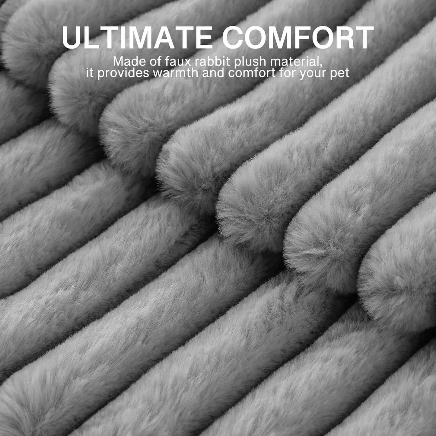 MEWOOFUN Washable Small Dog Bed, Cat Beds for Indoor Cats with Anti-Slip Bottom, Round Pet Bed for Puppy and Kitten (Grey, 24"x24"x9")