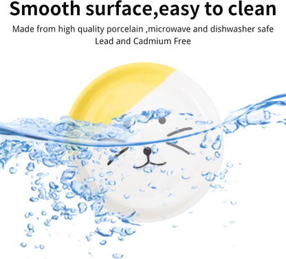 Elevated Cat Bowls with Non-Slip Metal Stand - Raised Food and Water Bowls, Fits Cats & Small Dogs - Dishwasher Safe