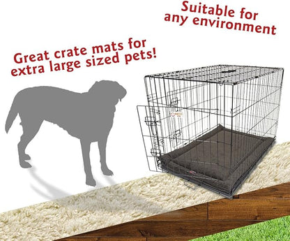 Majestic Pet Orthopedic Memory Foam Dog Crate Mat - Plush Pet Bed Pad for Crates & Kennels | USA Crafted | 48"x30" Villa Storm
