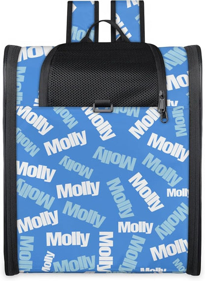 Cat Backpack Carrier-Customizable, Breathable Pet Carrier Backpack for Outdoor Travel/Vet Visits/Daily Use, Adjustable & Secure Design for Small Dogs and Cats Style2