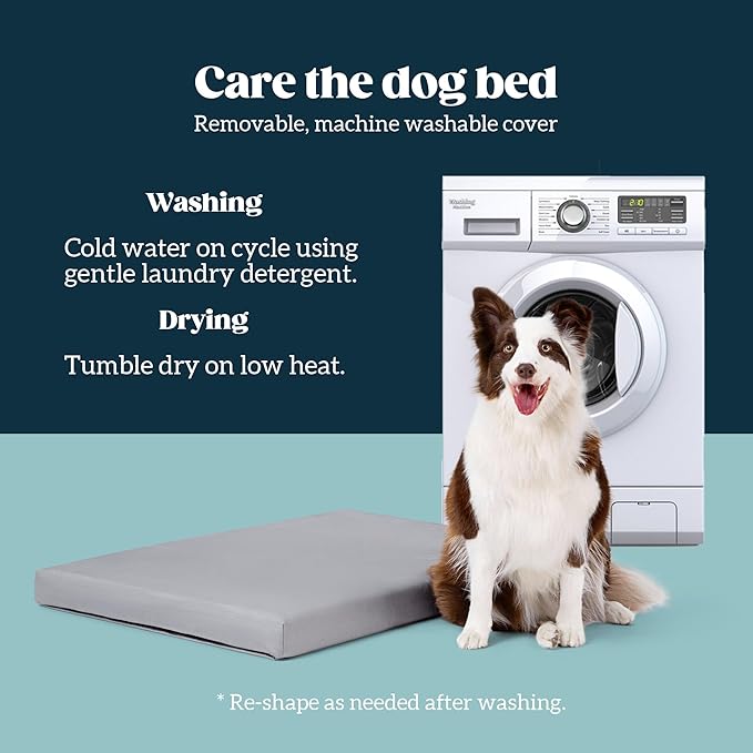 Cybarmour Chew Proof Dog Bed - Orthopedic Indestructible Dog Crate Pad - Outdoor Waterproof Kennel Mat for Aggressive Chewers - Small Breeds & Fits 24-Inch Crate - 23"x16", Limestone