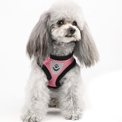 shudyear Summer cat Chest Harness and Leash, Anti-Escape Adjustable Soft mesh cat Leash and Chest Harness Set for All Types of Cats cat Vests (Size S,Pink)