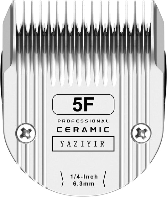 5F Dog Grooming Detachable Ceramic Blade,Compatible with WAHL 5 in 1 Blade for Wahl Arco, Bravura, Chromado, Creativa, Figura, and Motion Clippers. Cut Length 1/4-Inch 6.3mm