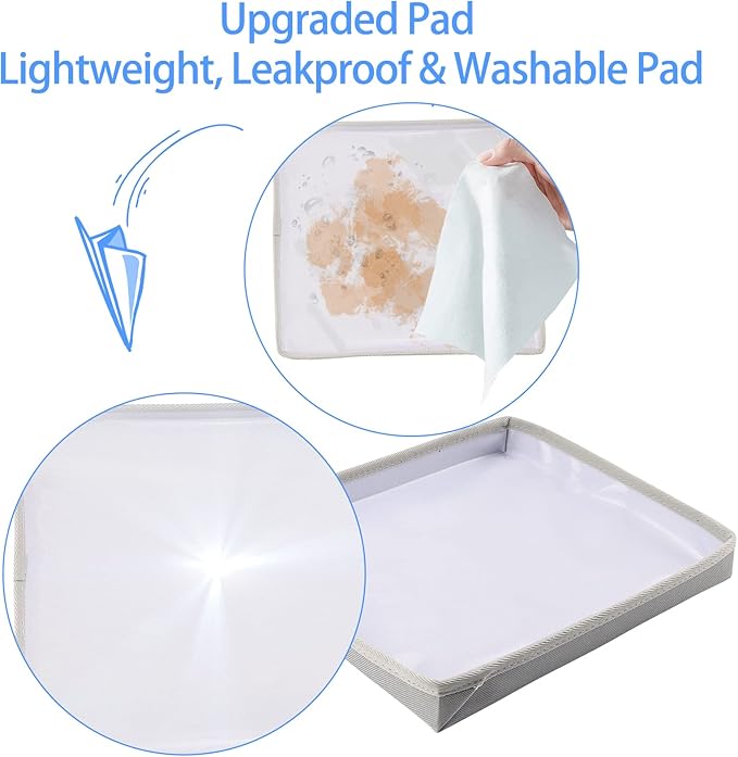 Texsens Bird Carrier Backpack - Pet Travel Cage with Upgraded Tray and Standing Perches, Breathable & Portable, for Small Birds, Green Cheek, Cockatiel, Parrot (Grey)