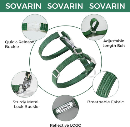 Cat Harness and Leash Set - Grey Lightweight Soft Kitten Harness Escape Proof, Adjustable Travel Pet Harness for Walking，Easy Control Comfortable Outdoor (Grey, One Size Fits All)